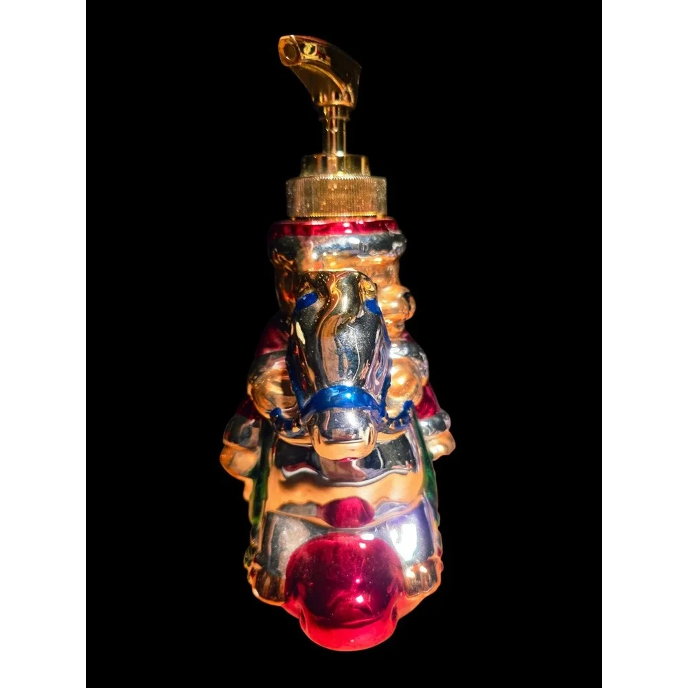 Vintage ALLURE 1997‎ Colorful Christmas Bear Rocking Horse Soap Dispenser 6.5